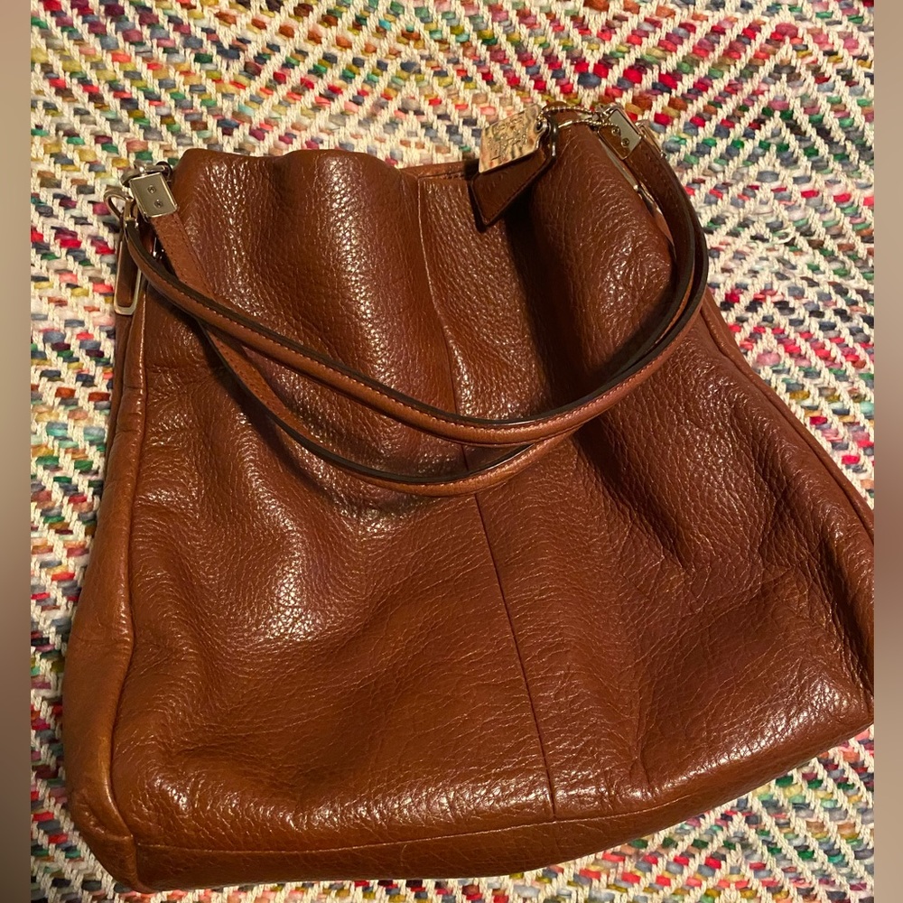 Coach Tan Leather Shoulder Bag vintage - Picture 6 of 9